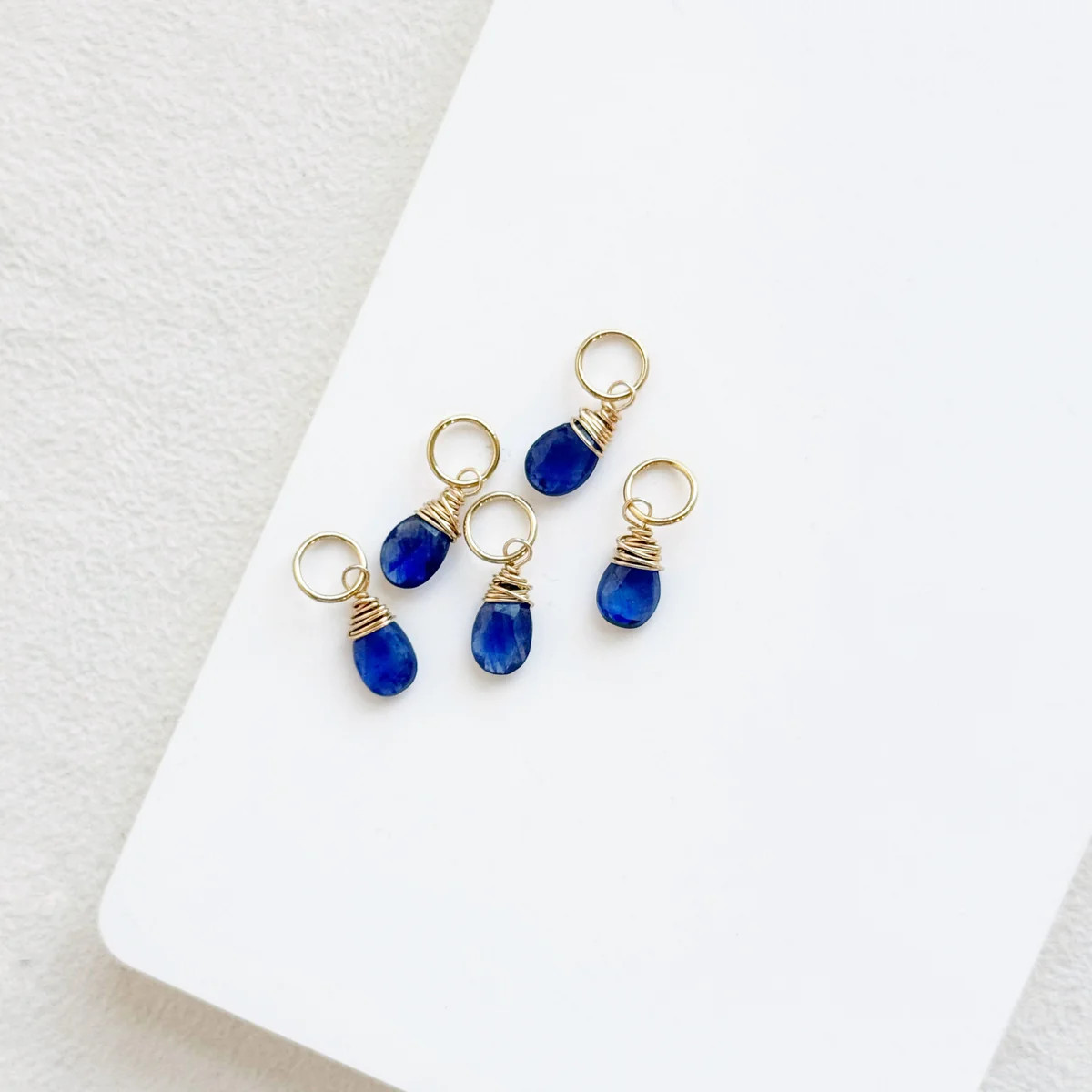 Blue Sapphire Drop Bijou Charm | Sarah Cornwell Jewelry