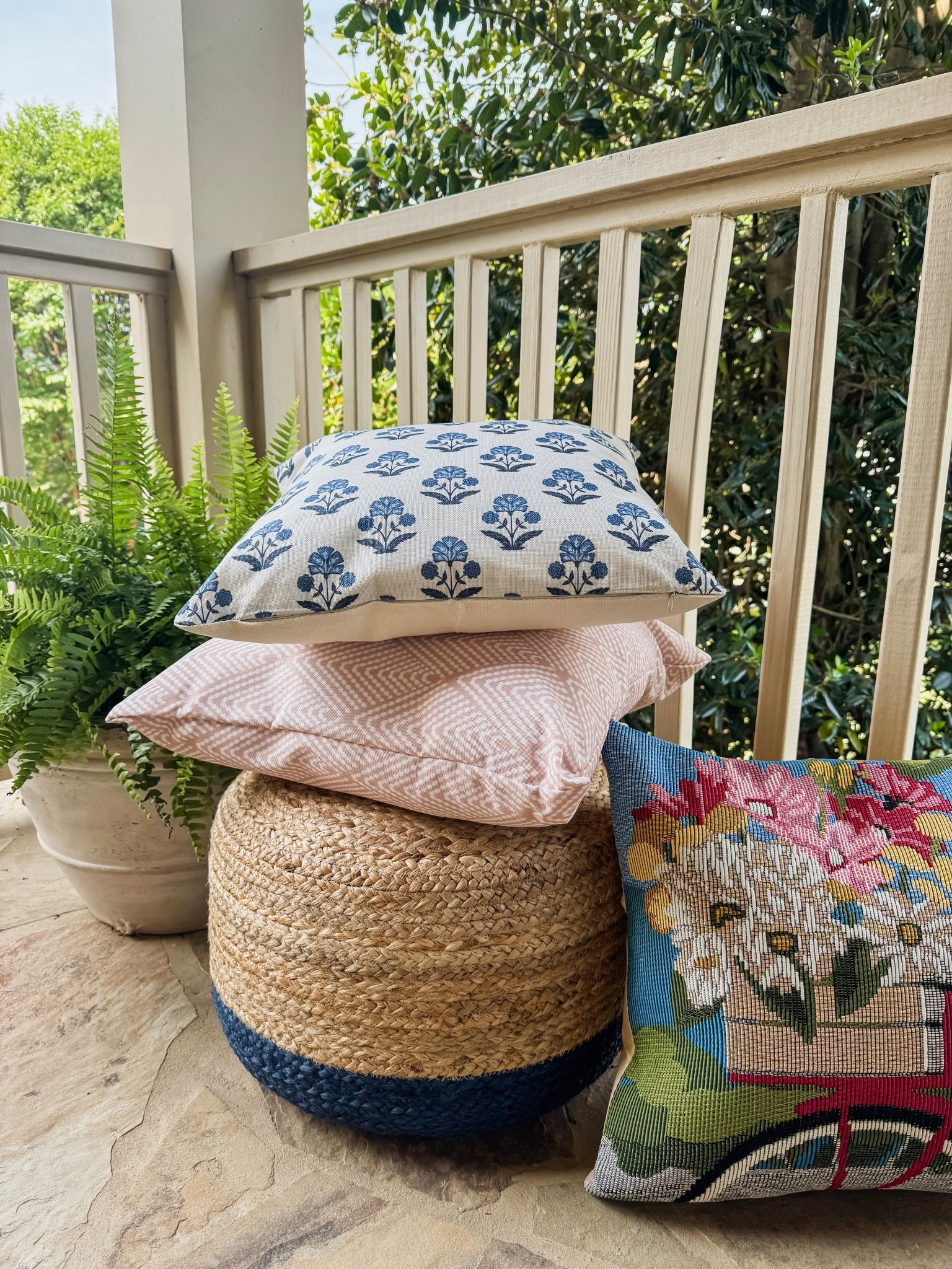 Outdoor pillows. Jute round pouf. Wayfair Way Day sale. 

#LTKSaleAlert #LTKHome #LTKSeasonal