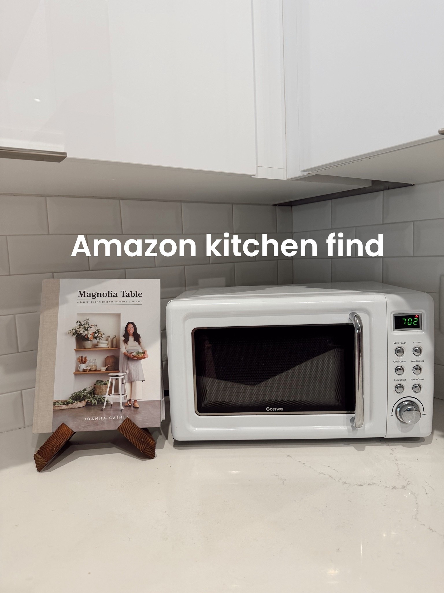 amazon home find i’m way too excited about ✨ this white countertop microwave blends into my kitchen so much better than a standard black one and somehow makes everything feel cleaner + more elevated 🤍

#LTKHome #LTKfoodie #LTKSaleAlert