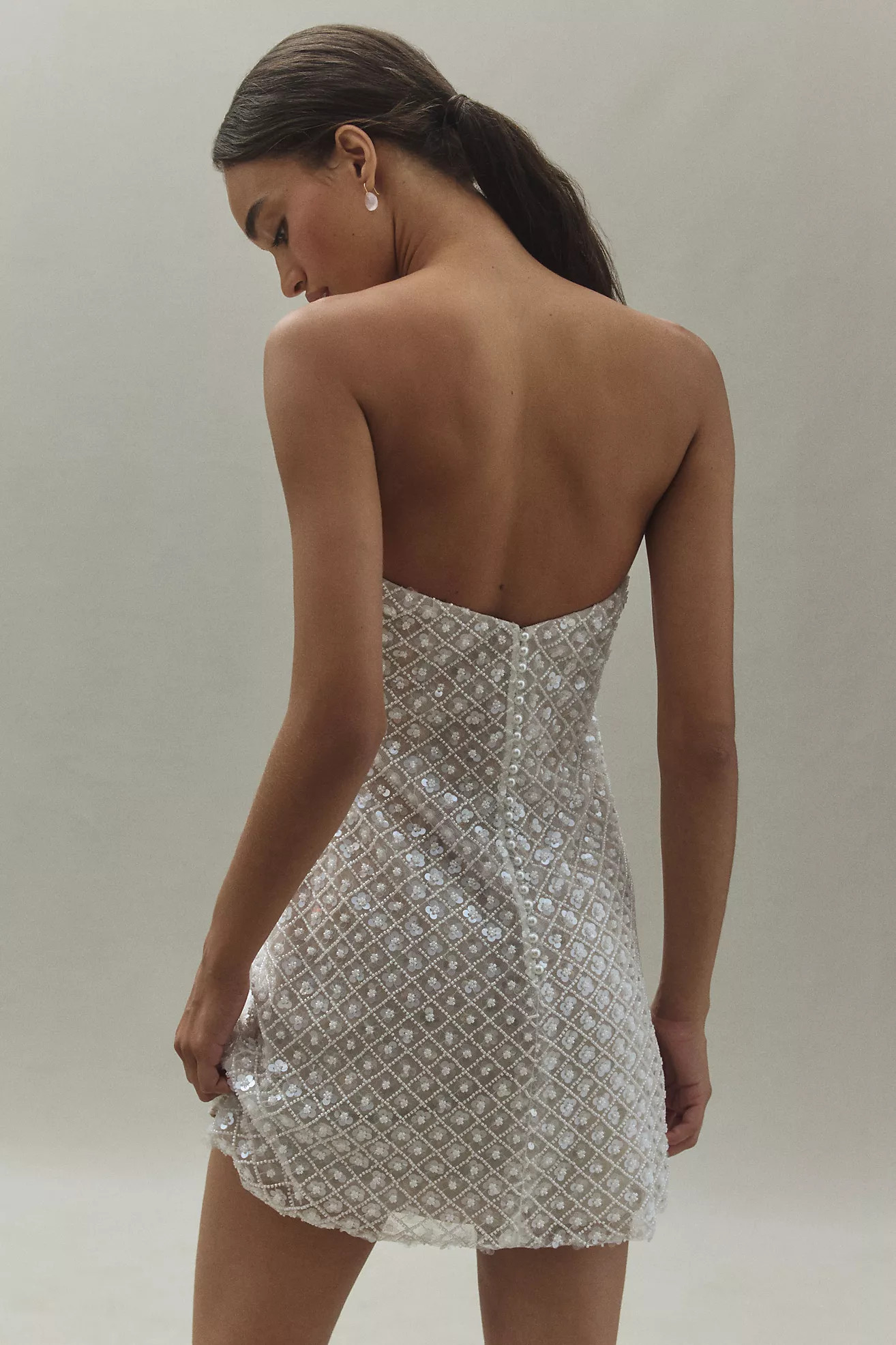 Watters Crescendo Strapless Bow Mini Dress | Anthropologie (US)