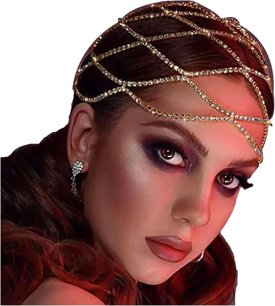 NAISKA Rhinestone Head Chain Wedding Bride Crystal Headpieces Caps Vintage 1920S Party Flapper Ha... | Amazon (US)