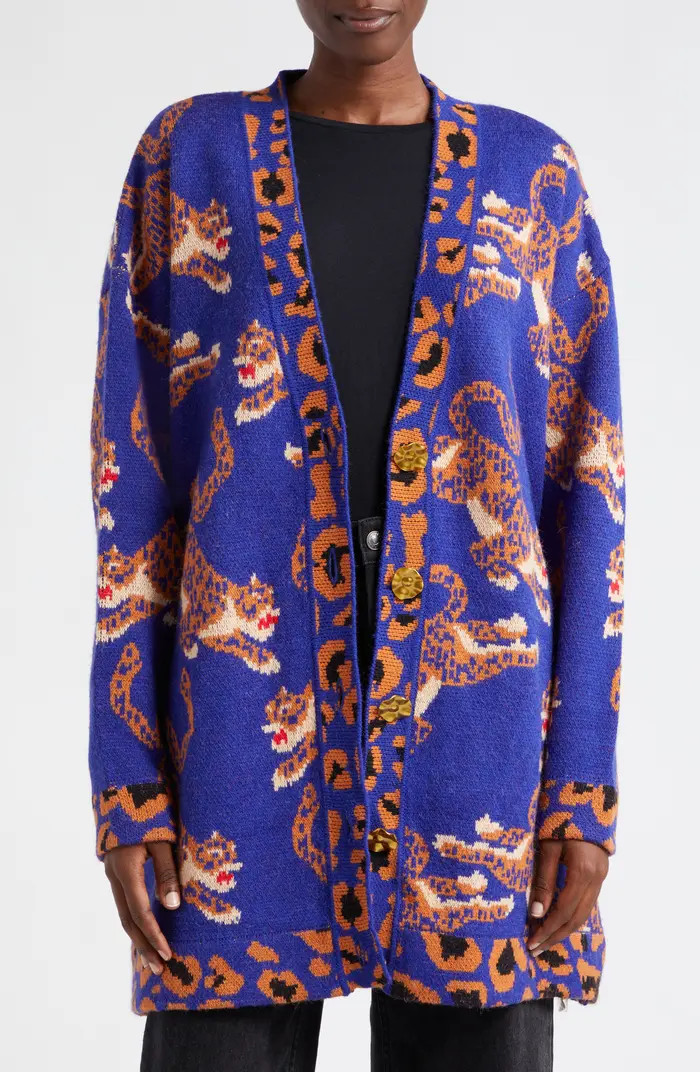 Leopards Jacquard Cardigan | Nordstrom