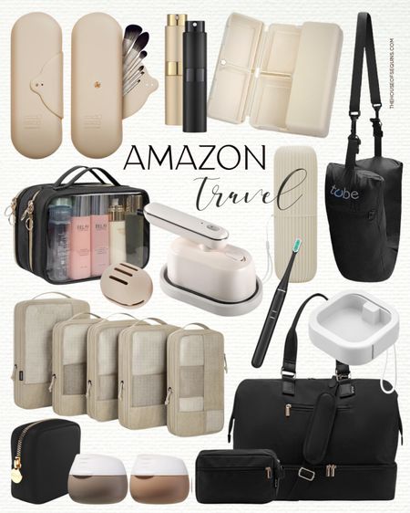 Shop these Amazon travel essentials! Travel organization must-haves. Toiletry containers, Makeup bag, packing cubes, tube Travel pillow bag, Calpak toiletry bag lookalike, travel steamer, Beis weekender bag look for less and more!

#LTKbeauty #LTKtravel #LTKsalealert