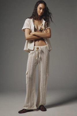 By Anthropologie Crochet Pull-On Pants | Anthropologie (US)