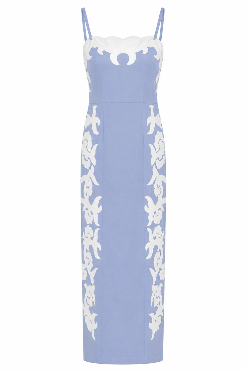 Denver Coastal Blue Motif Midi Dress | Anna Cate Collection