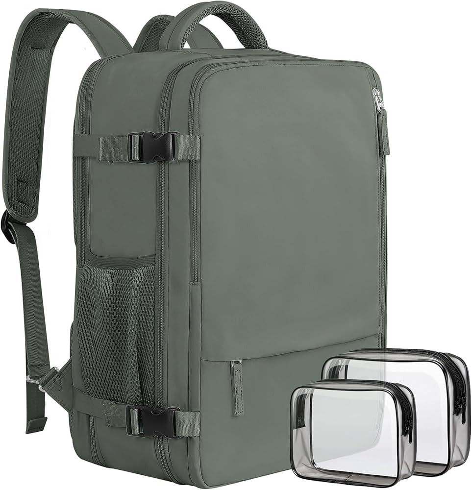 Sinaliy Large Travel Backpack for Women Men, 40L Carry On Backpack, 17 Inch Laptop Waterproof Cas... | Amazon (US)