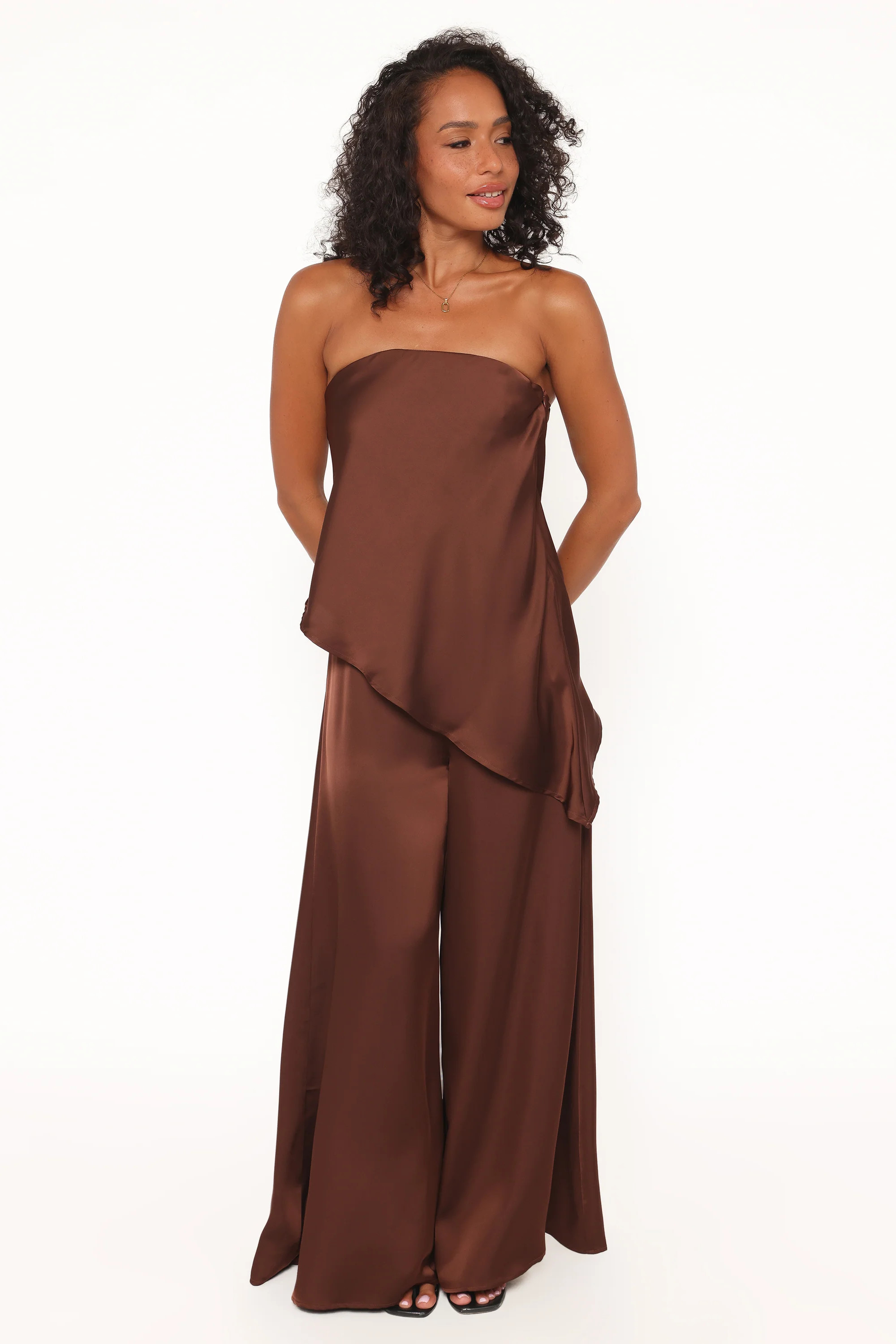 Charmer Wide Leg Pant - Dark Brown | Petal & Pup (US)
