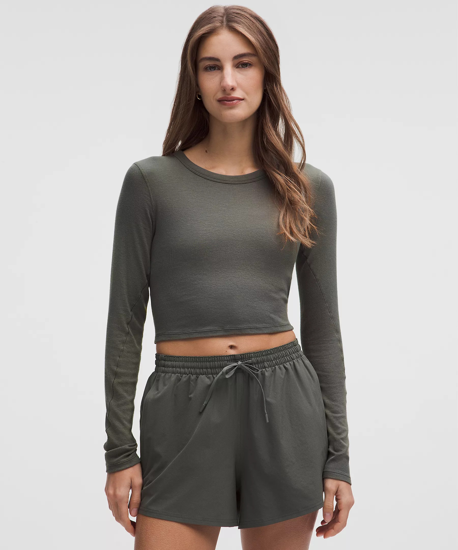 Hold Tight Straight-Hem Cropped Long-Sleeve Shirt | Lululemon (US)