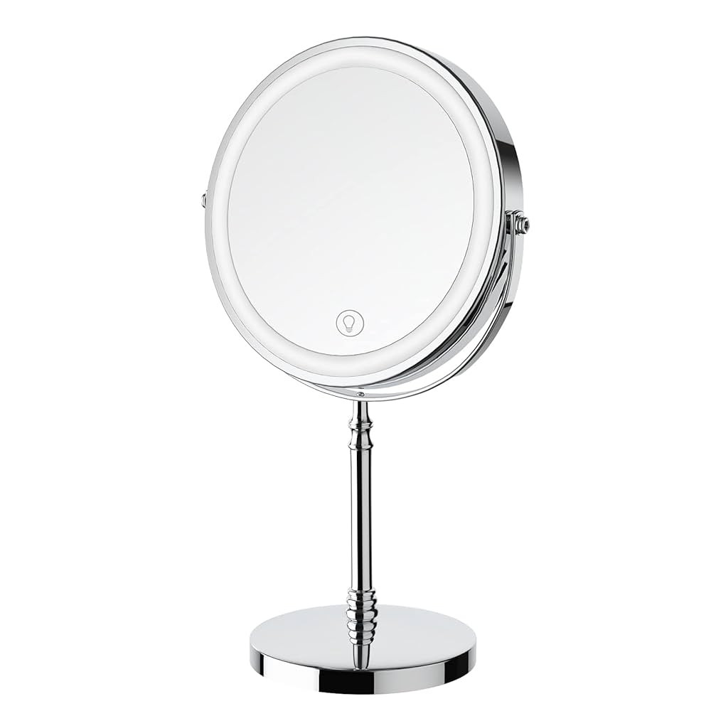 Lighted Makeup Mirror, 3000 mAh Rechargeable Double Sided Magnifying Vanity Mirror with 3 Colors,... | Amazon (US)