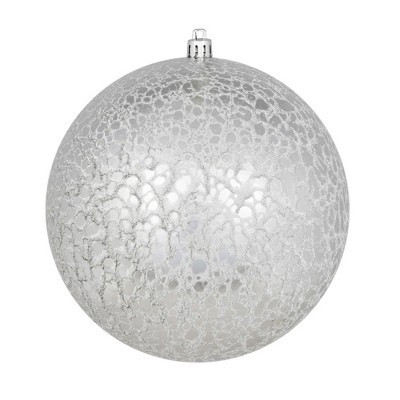 Vickerman 8" Silver Crackle Ball Ornament | Target
