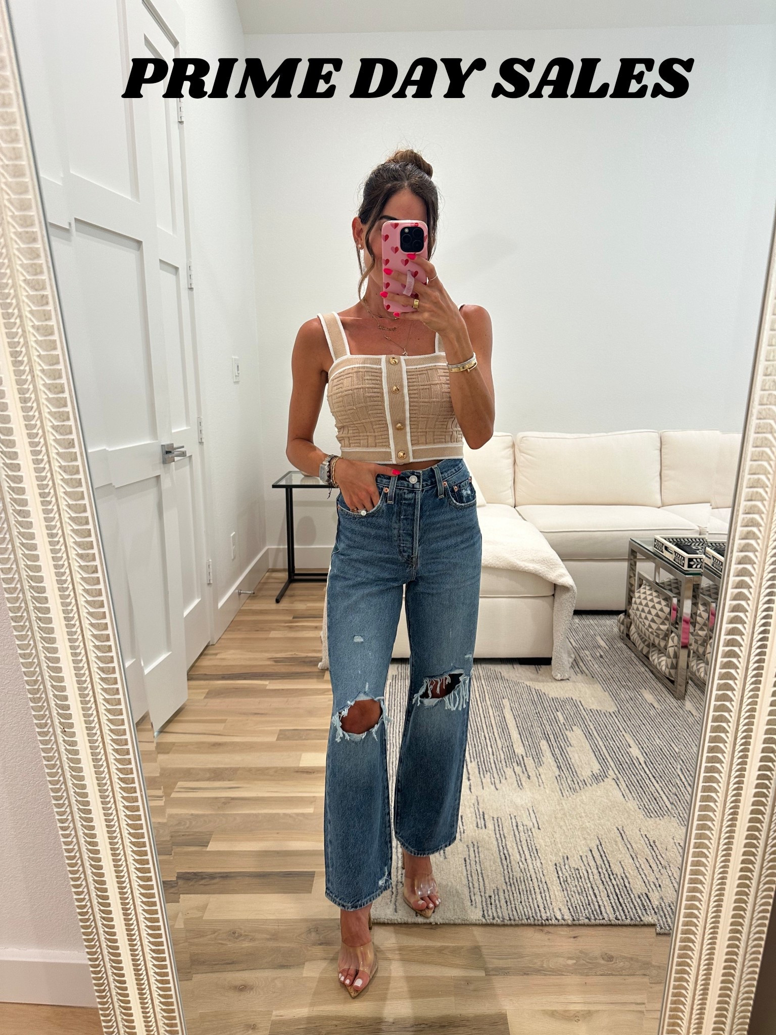 Amazon prime day sales Amazon knit tank smallest size. Levi’s jeans on sale size 24 clear heels on sale @amazon #founditonamazon #ad #amazonfashion 

#LTKFindsUnder100 #LTKFindsUnder50 #LTKPetite