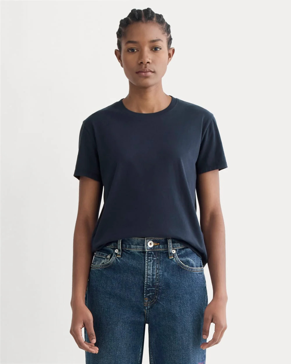 The Box-Cut Tee in Essential Cotton | Navy | No Pocket | Everlane