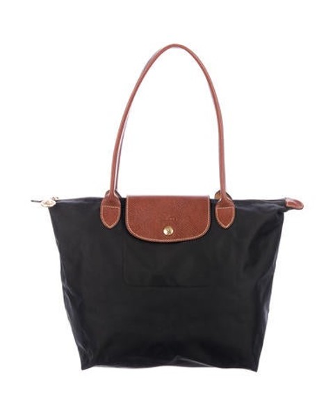 Longchamp Medium Le Pliage Tote Black | The RealReal