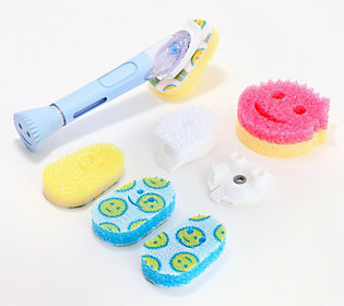 Scrub Daddy 9pc Soap Wand w/Interchangeable Cleaning Heads | QVC