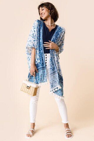 Elle Paisley Tassel Kimono  - francesca's | Francesca's