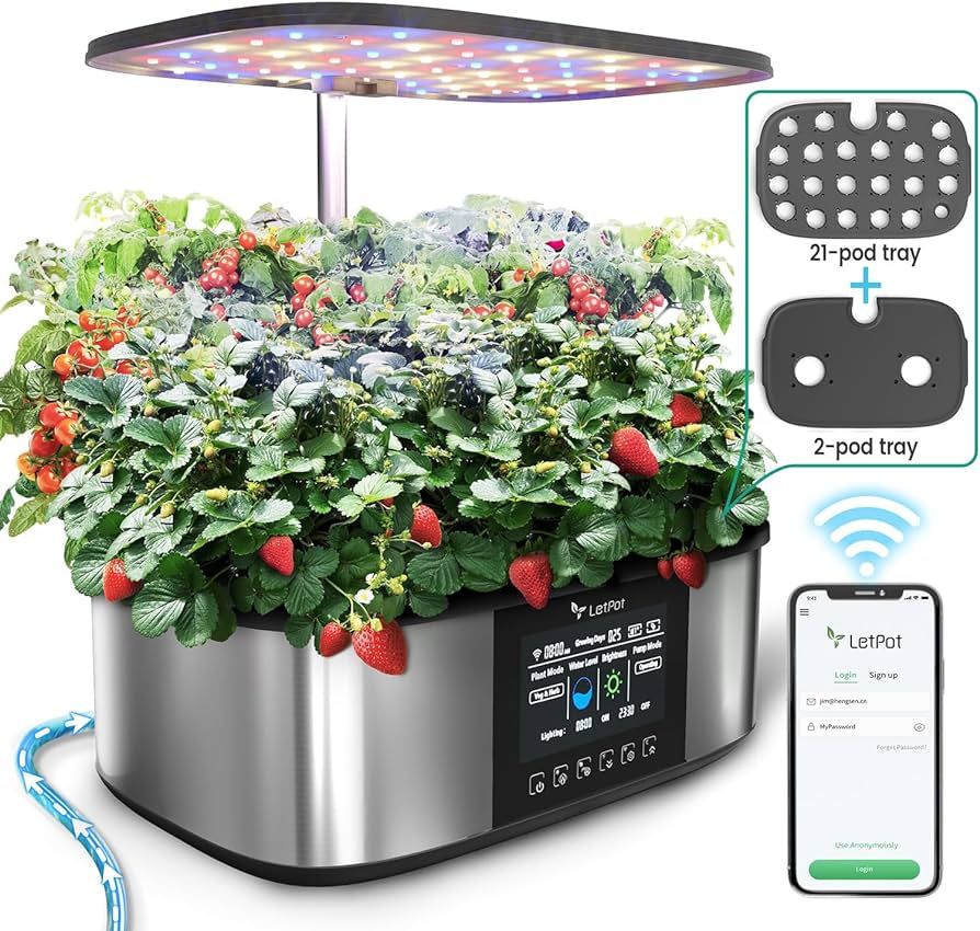 LetPot LPH-Max 21 Pods Hydroponics Growing System, [2 Large pods Tray & Automatic Irrigation] Sma... | Amazon (US)