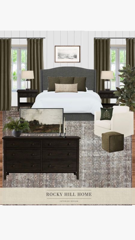 Primary bedroom design featuring the new Amber Lewis x Loloi rug collection and a budget mix of high and low. Pottery Barn, Walmart 

#LTKHoliday #LTKhome #LTKstyletip