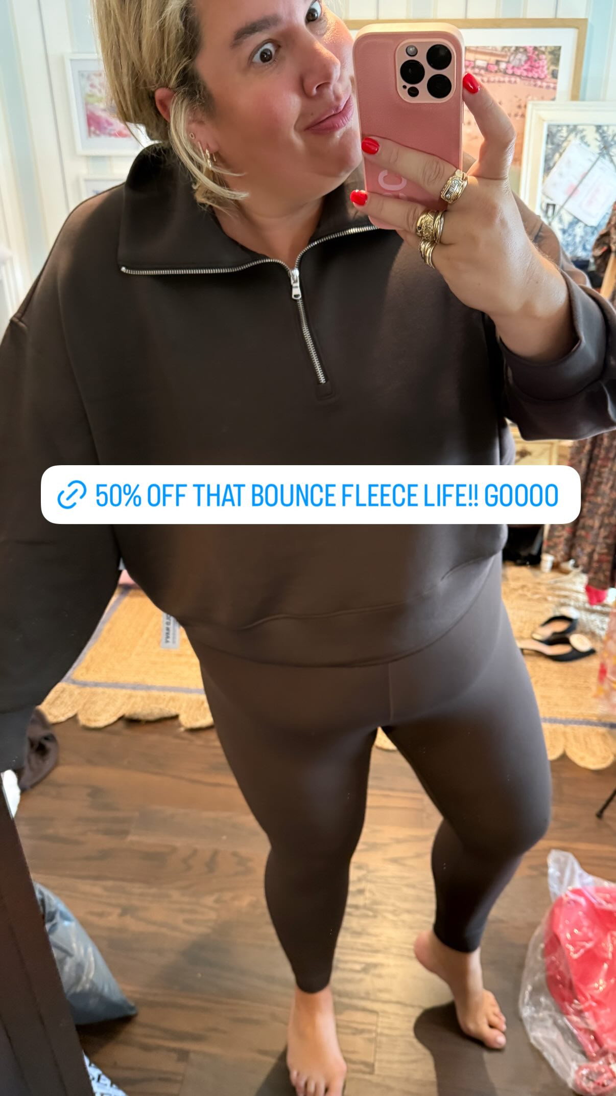 One of my favorites of the Old Navy sale! 50% off this bounce fleece

#LTKSaleAlert