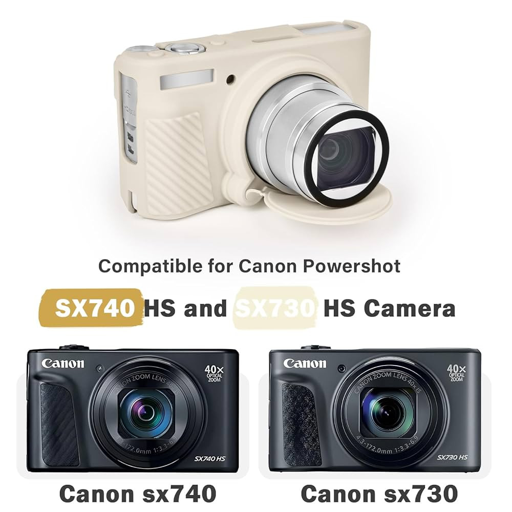 MUZIRI KINOKOO Silicone Case Compatible for Canon Powershot SX740/SX730 HS Digital Camera - Soft ... | Amazon (US)