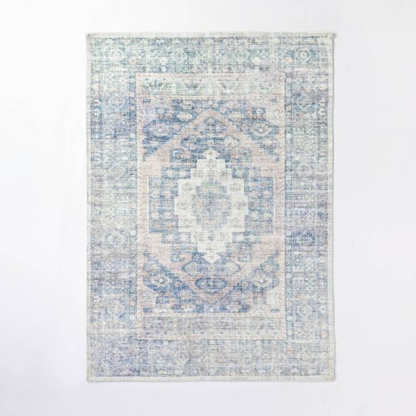 Brighton Distressed Vintage Persian Rug Light Blue - Threshold™ designed with Studio McGee | Target