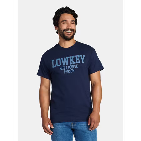 Humor Men's and Big Men's Lowkey Not a People Person Graphic Tee, Sizes S-3XL | Walmart (US)