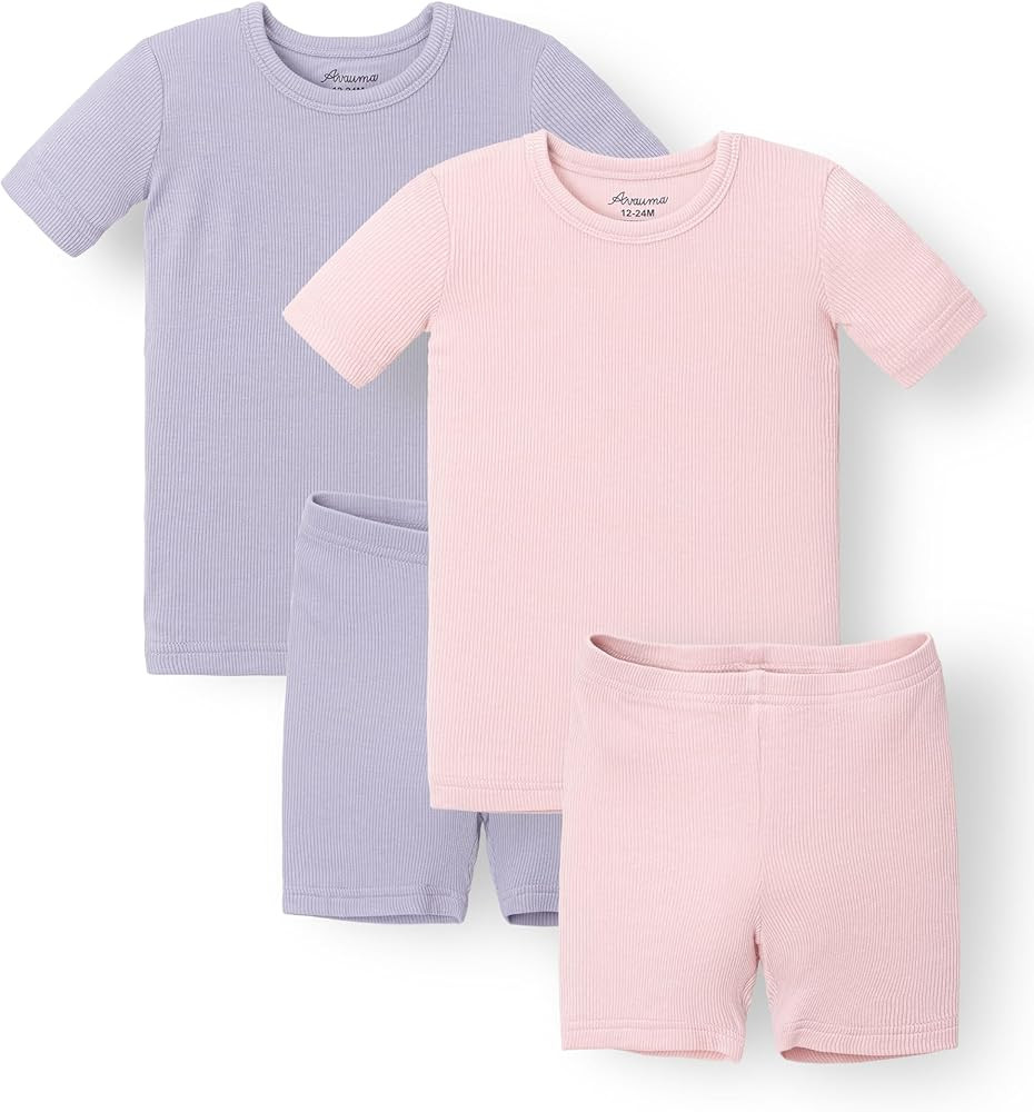 AVAUMA Toddler Short Pajamas Set Baby Boys Girls Kids Snug fit Ribbed Sleepwear pjs for Daily Lif... | Amazon (US)