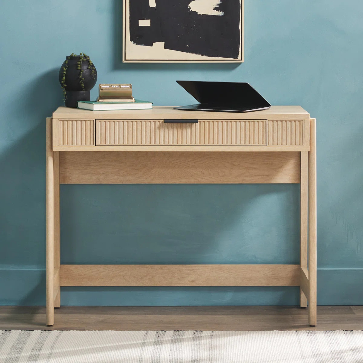 Jorah Reeded Lift-Top Desk with Drawer | Wayfair North America