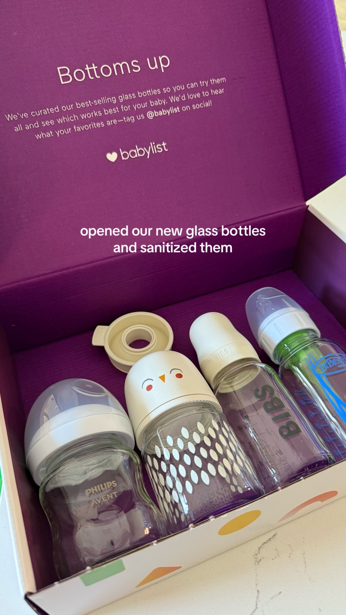 babylist bottle sampler!!! 🍼

babylist sample
glass bottles
baby bottles
baby prep
bottle sanitizer 

#LTKBaby #LTKBump #LTKFamily