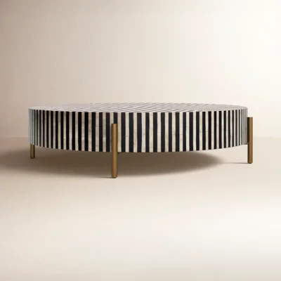 Bron Round Bone Inlay Coffee Table | Wayfair North America