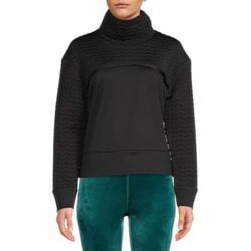 Avia Women's Long Sleeve Quilted Mock Neck Pullover | Walmart (US)