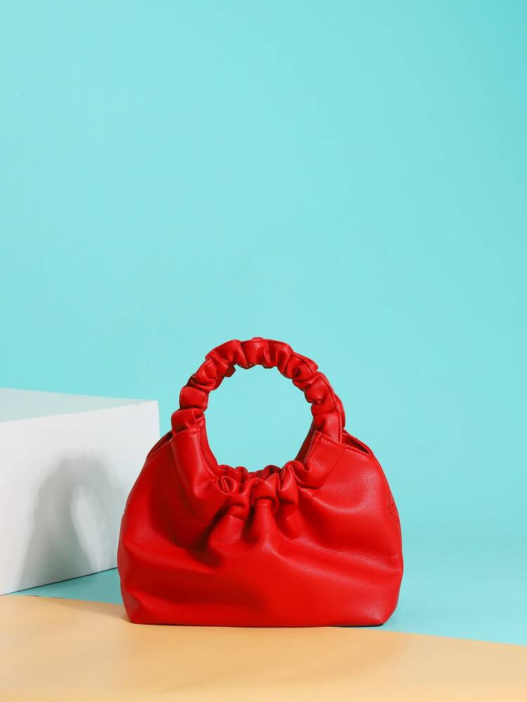 Minimalist Ruched Satchel Bag | SHEIN