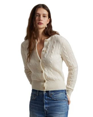 Ralph Lauren Cable Knit Cashmere Crewneck Cardigan | Bloomingdale's Women | Bloomingdale's (AU)