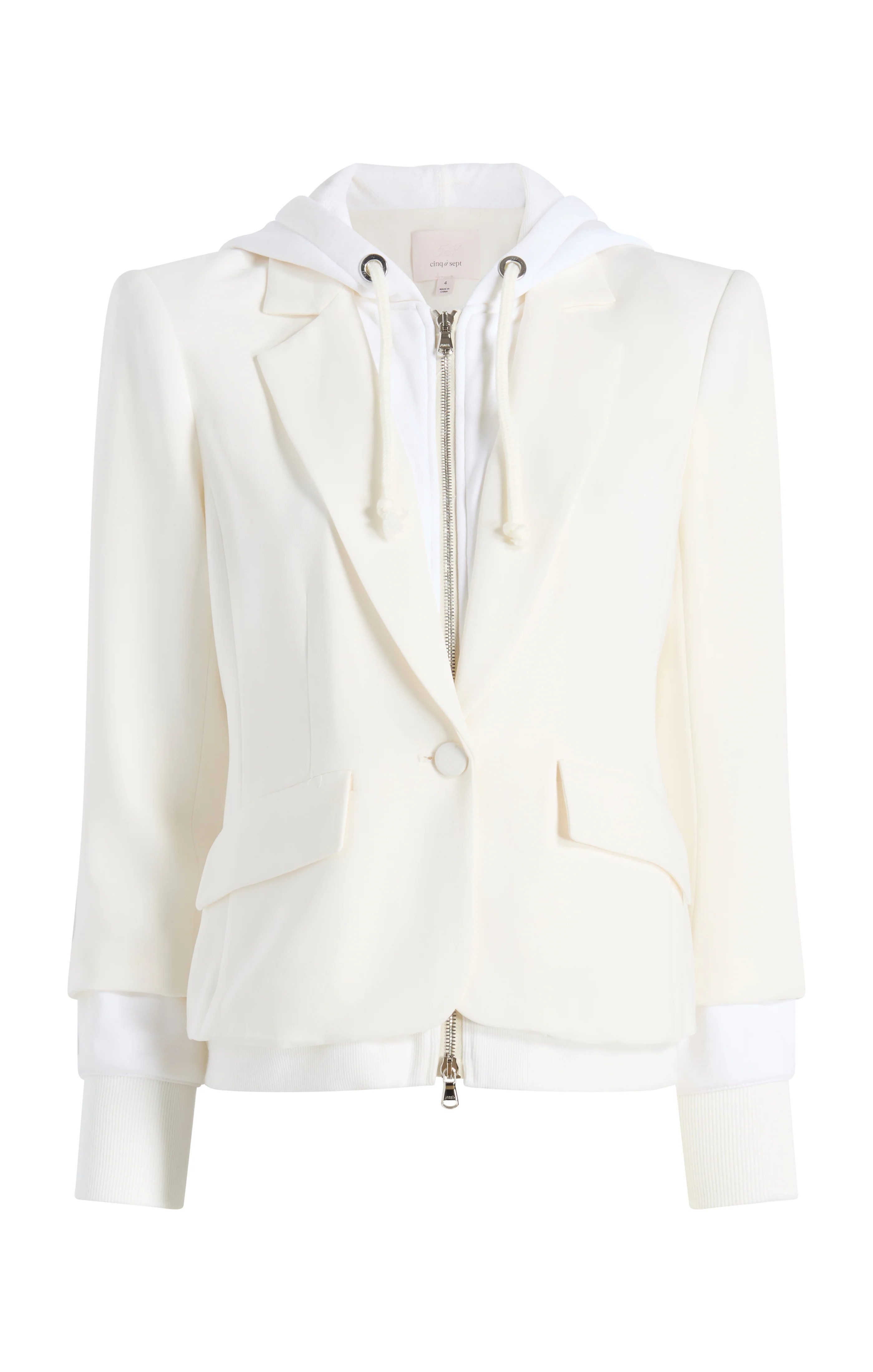 Zip Up Le Petit Khloe Blazer 6 / Ivory/ivory | Cinq à Sept