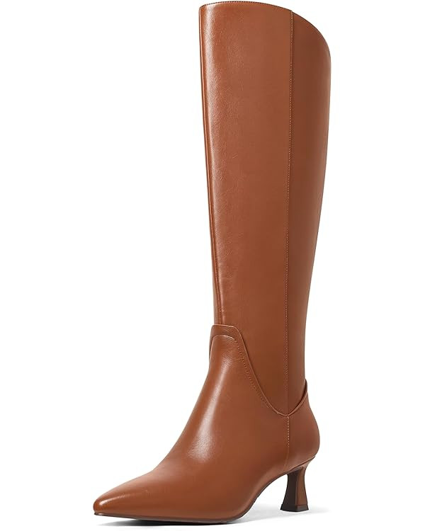 MUCCCUTE Knee High Boots for Women Fall Boots Kitten Heel Pointed Toe Slip On Sexy Fashion Tall L... | Amazon (US)