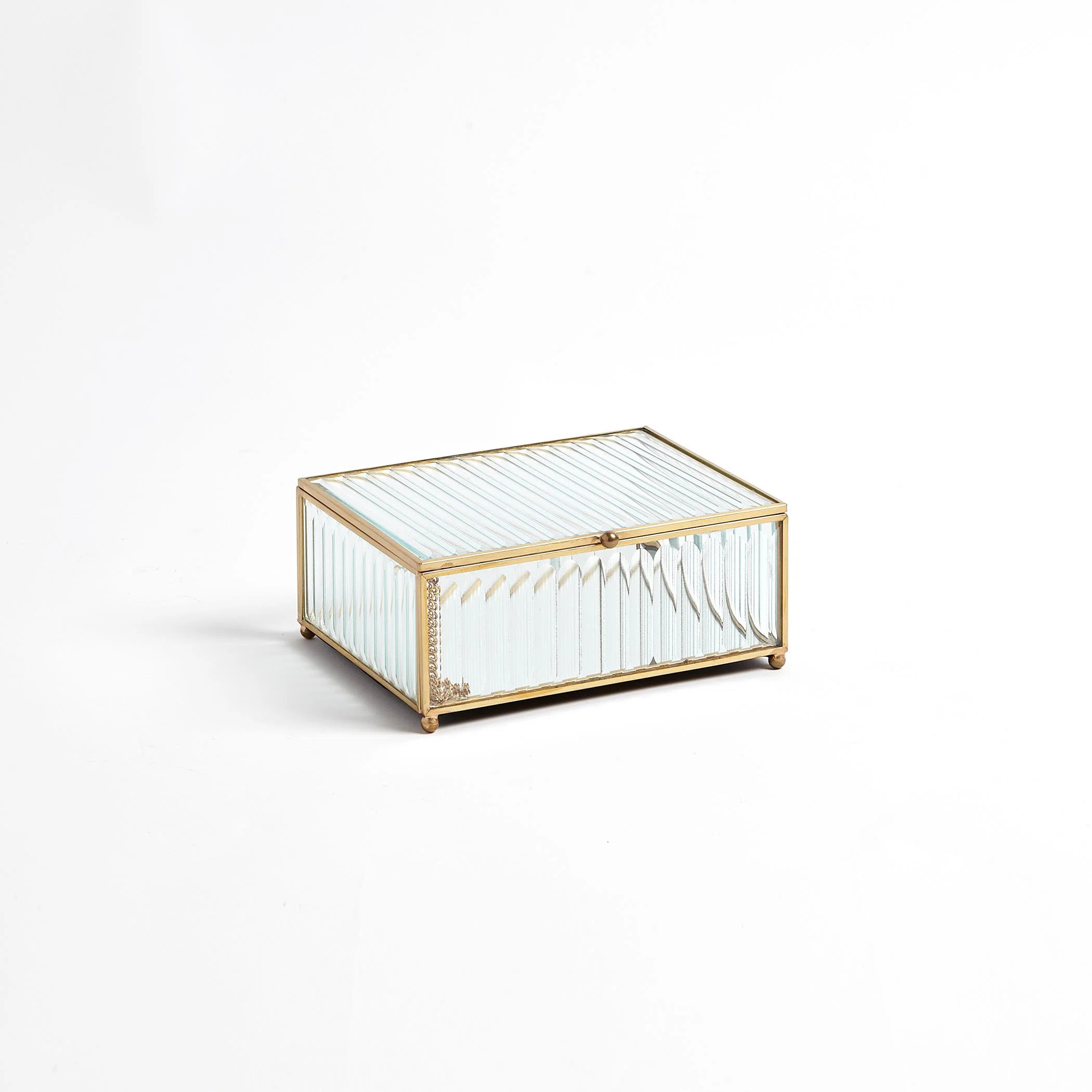 Global Views Reeded Glass Box-Clear | Perigold | Perigold