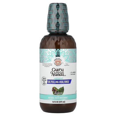GuruNanda, Natural Oil Pulling Oral Rinse, Farmed Mint™, 16 fl oz (473 ml) | iHerb