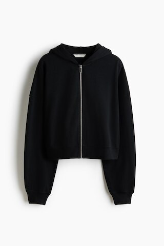 H & M - Short Hooded Jacket - Black | H&M (US + CA)