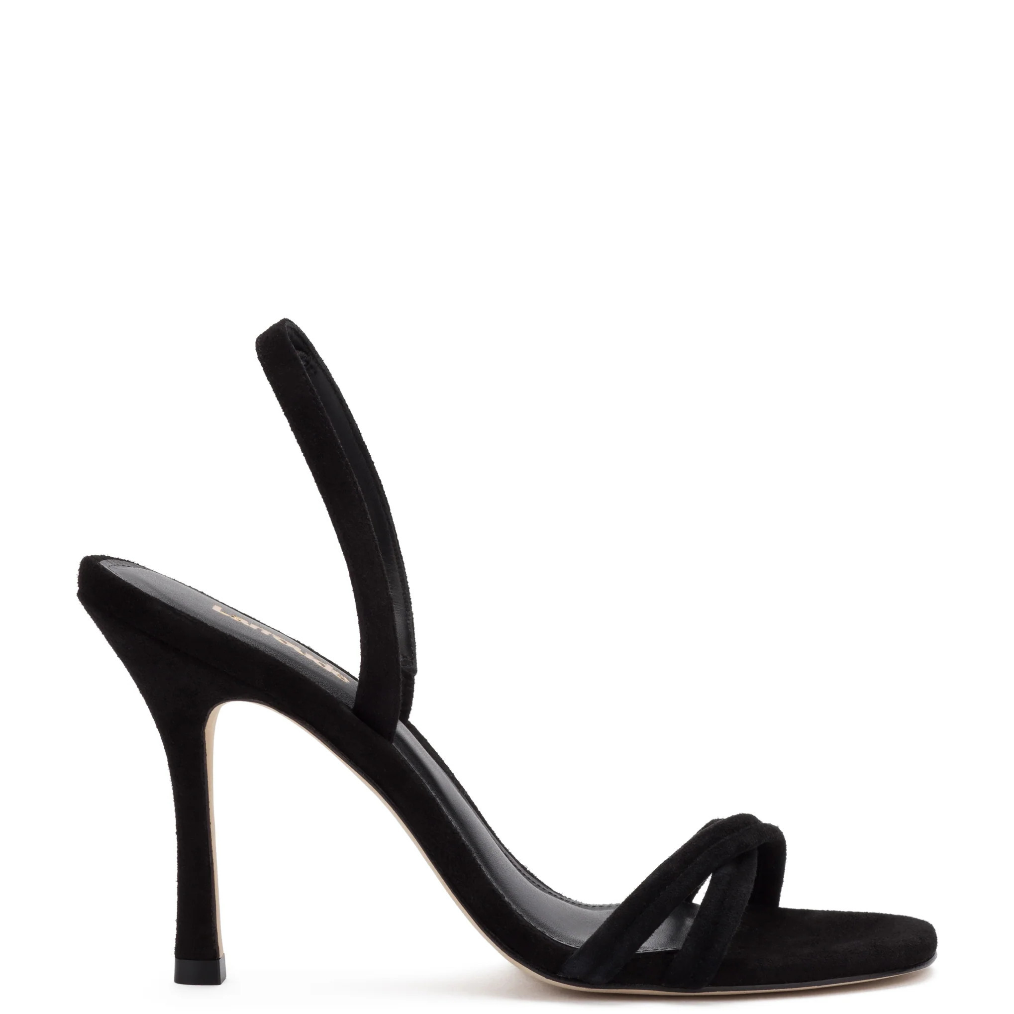 Annie Sandal In Black Suede | Larroude