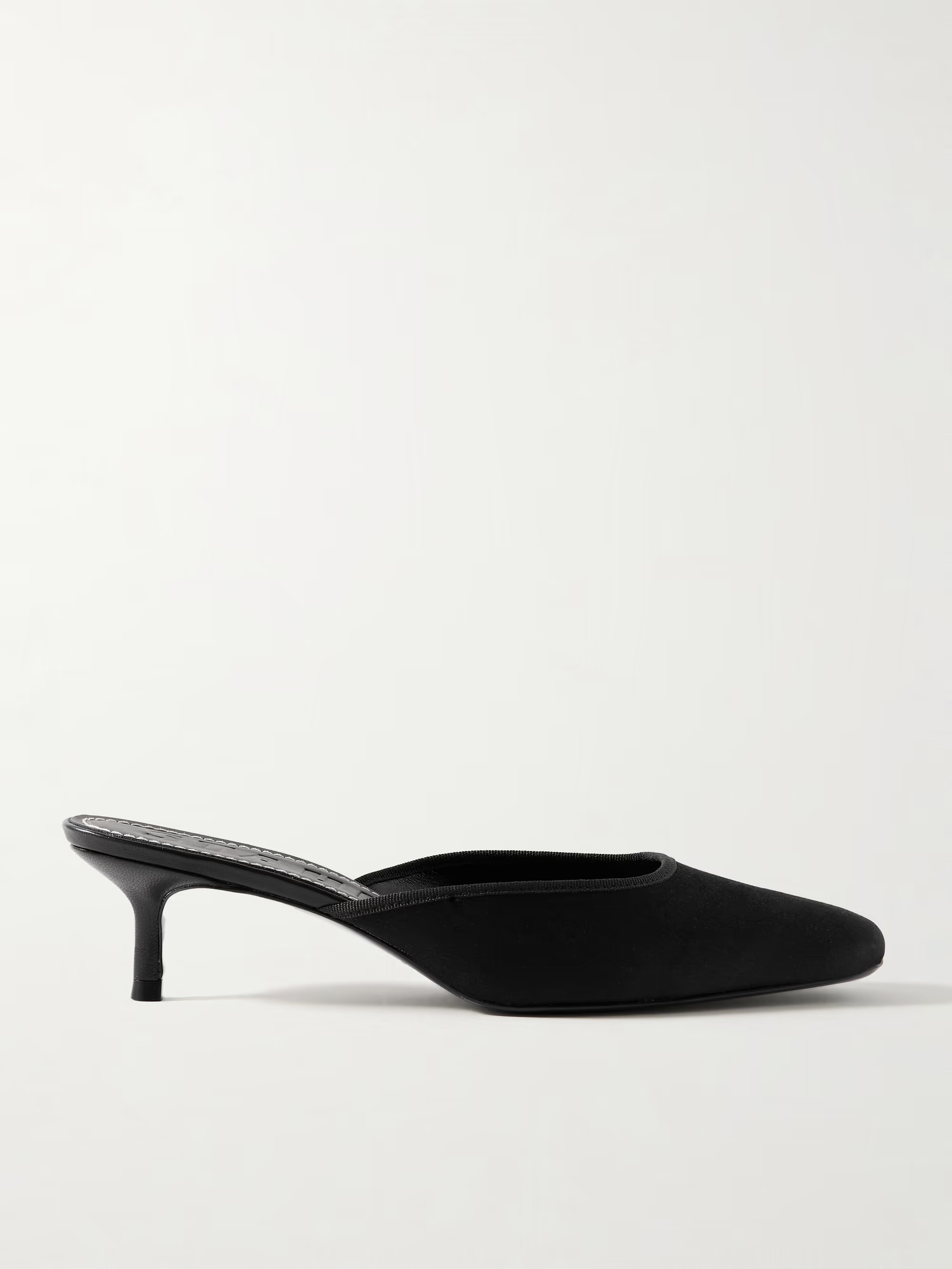 Otto grosgrain-trimmed satin mules | NET-A-PORTER (UK & EU)