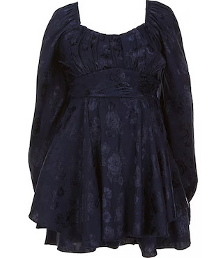 Allison & Kelly Big Girls Long-Sleeve Jacquard Floral Satin Jumper | Dillard's | Dillard's