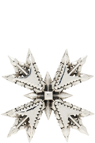 Silver Crest Brooch | SSENSE