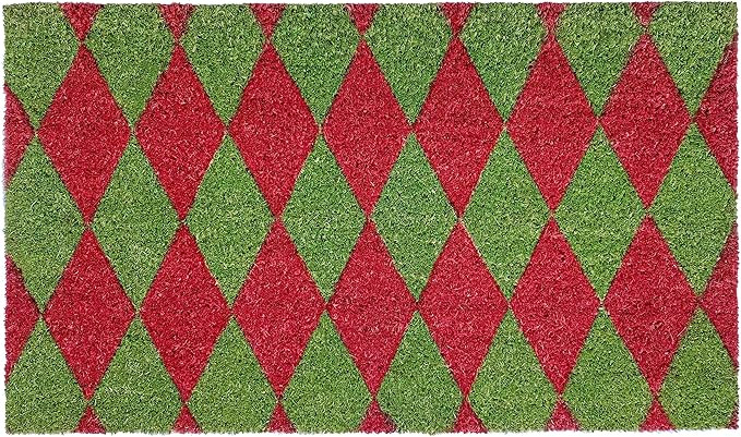 Home and More Calloway Mills Christmas Argyle 17"x29" Coir with Vinyl Backing Doormat | Amazon (US)