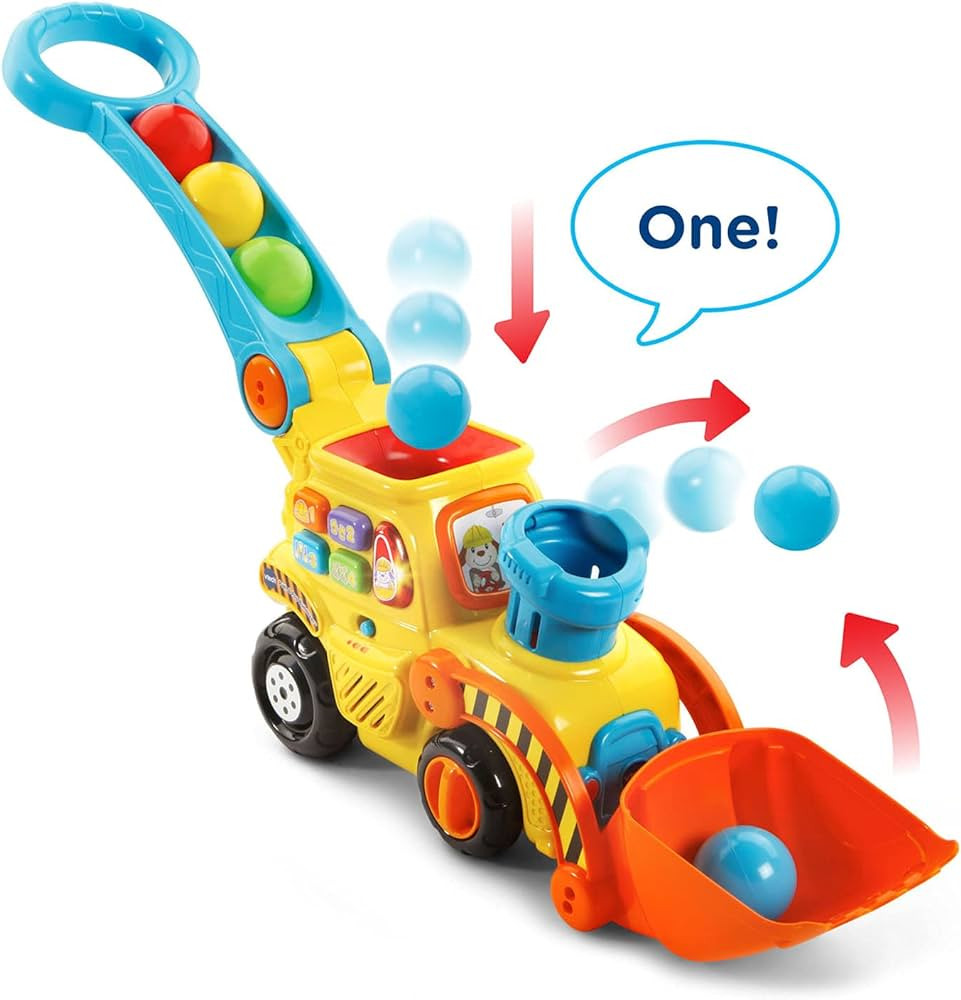 VTech Pop-a-Balls Push & Pop Bulldozer,Yellow | Amazon (US)