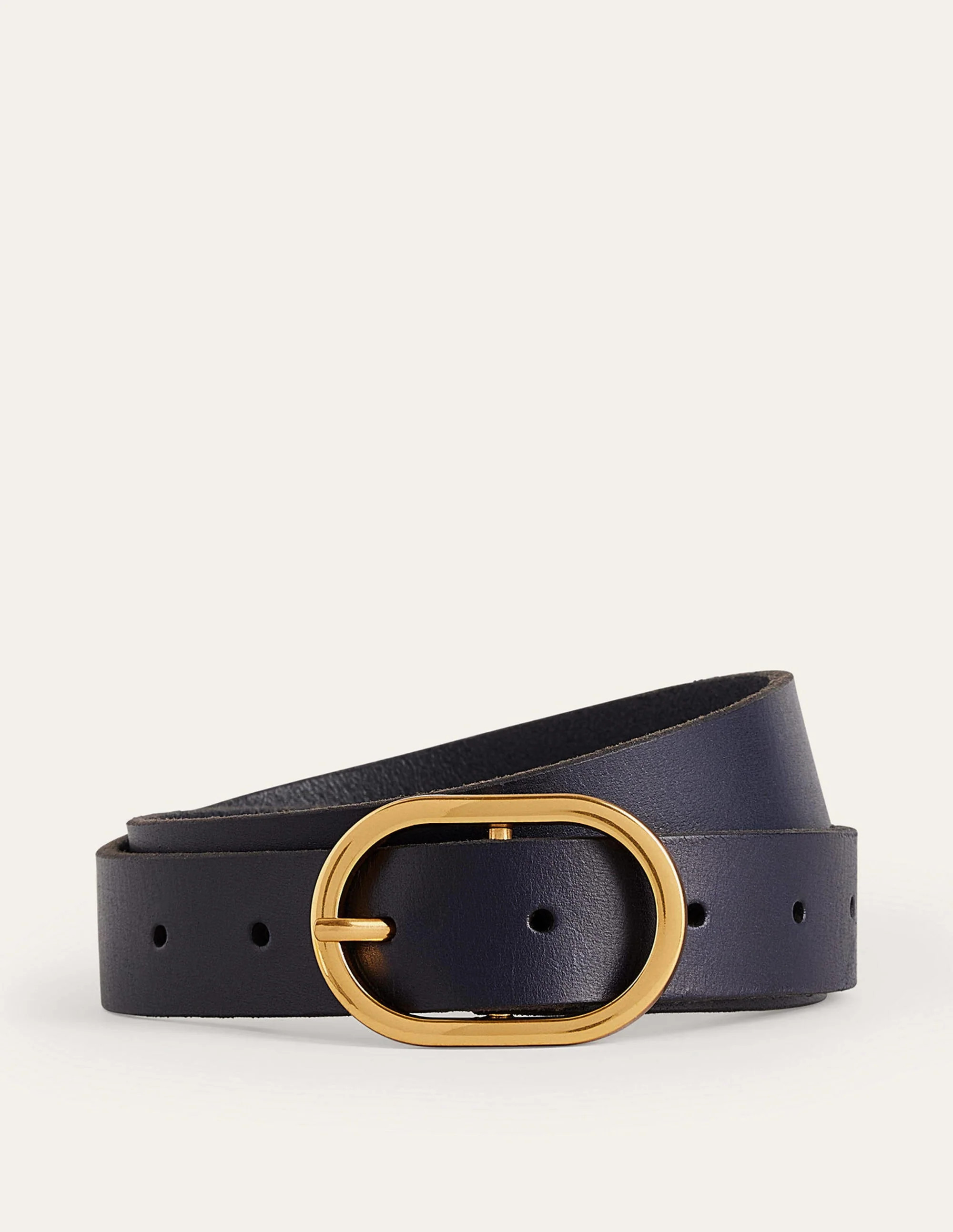 Classic Leather Belt-Navy | Boden UK