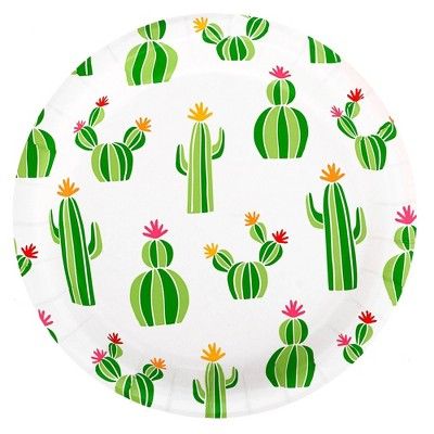8.5" 20ct Cactus Patterned Dinner Paper Plates - Spritz™ | Target
