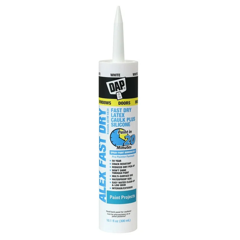 DAP ALEX Fast Dry Acrylic Latex Caulk 10.1 oz, White | Walmart (US)