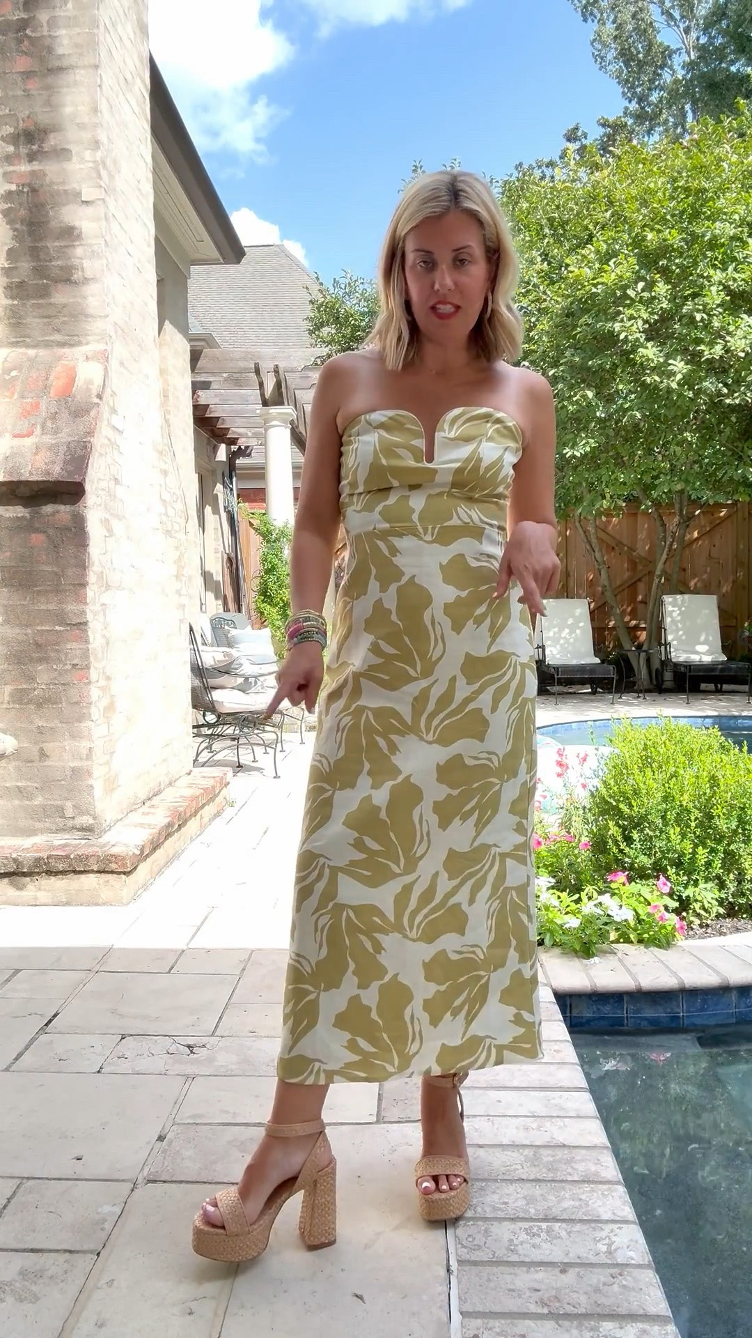 Oh I love this dress so much! Countless ways to style this dress and add pops of color for different looks. I’m in a small dress and 8 heel.

CODES: 
Allie + Bess - Catherine 20

#LTKWedding #LTKOver40 #LTKSaleAlert