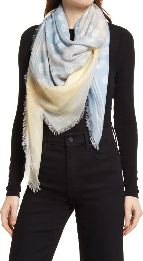 Alexander McQueen Sky Skull Print Scarf | Nordstrom | Nordstrom