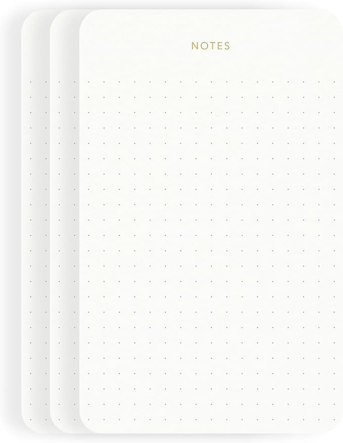 Elegant Notepads for Professionals, Executive's Memo Pads, Minimalist, Gold Foiled, Dotted Layout... | Amazon (US)