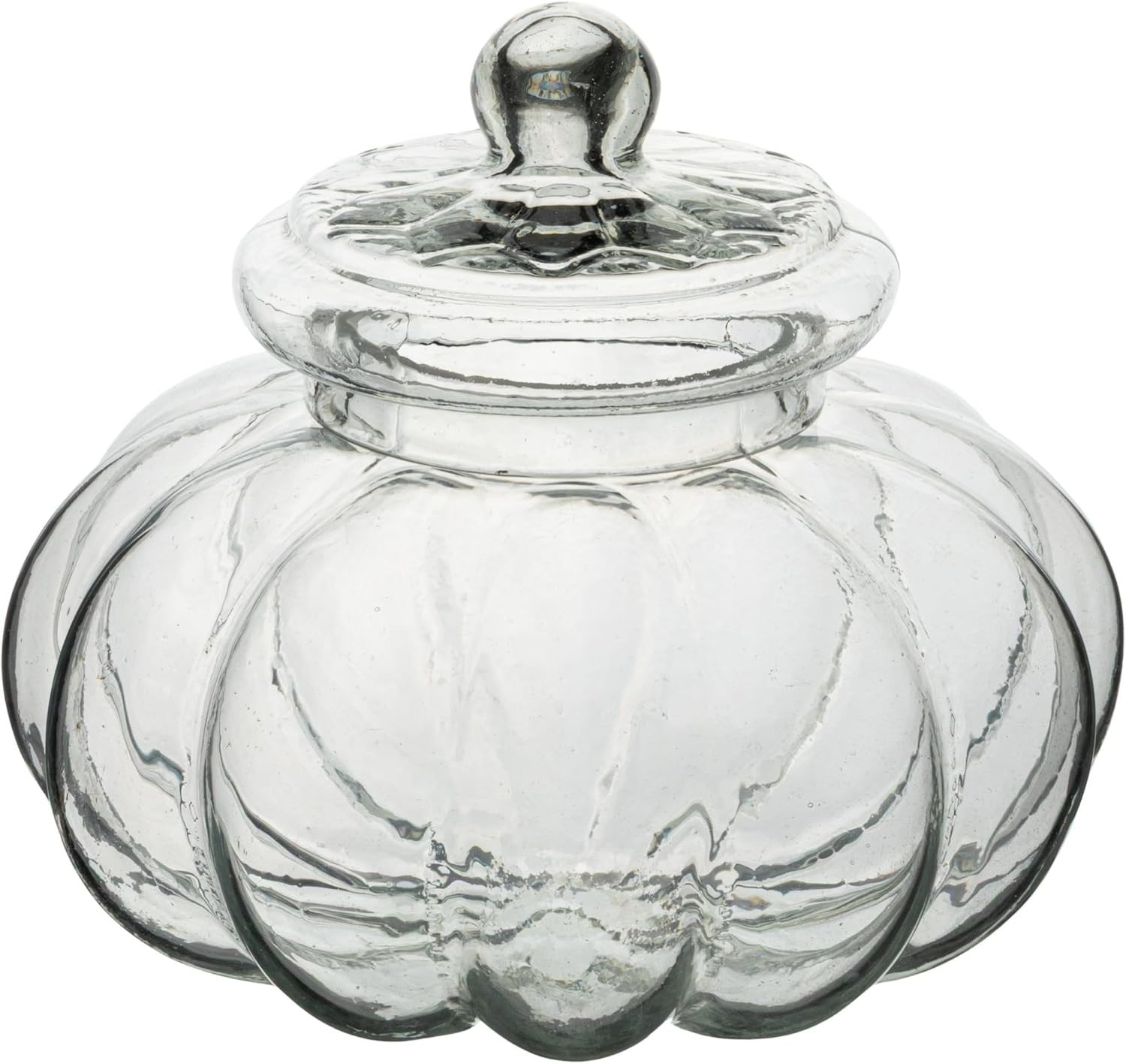 Creative Co-Op Large Ribbed Glass Jar with Lid, Clear | Amazon (US)